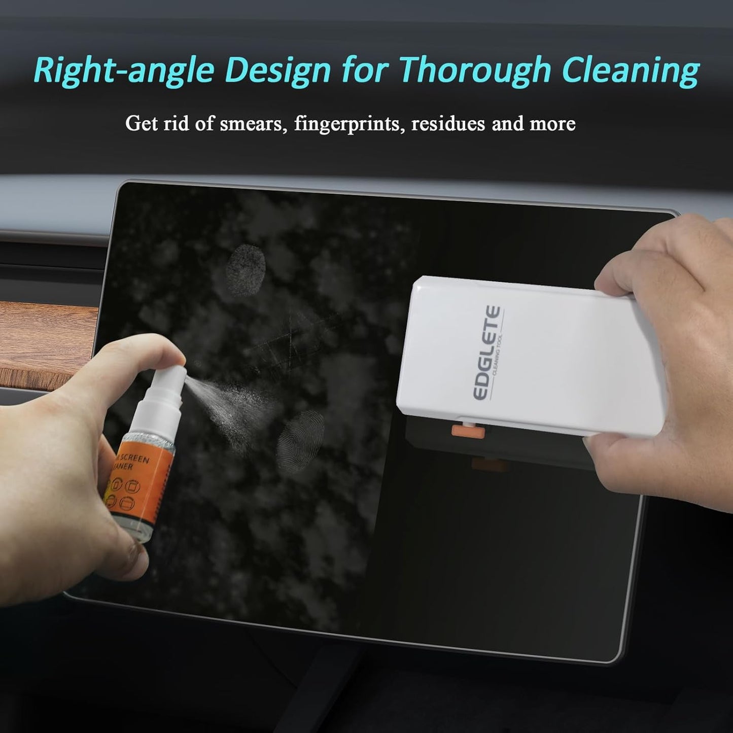 Car Screen Cleaner with Detailing Brush and Spray