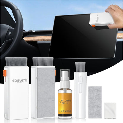 Car Screen Cleaner with Detailing Brush and Spray