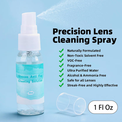 Glasses Cleaning Kit with Anti Fog Spray