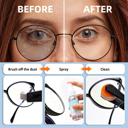 Glasses Cleaning Kit with Anti Fog Spray